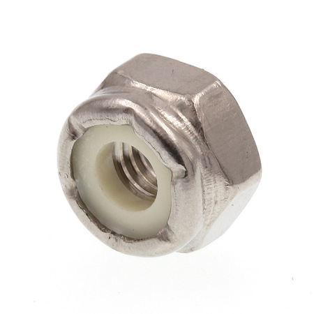 PRIME-LINE Nylon Insert Lock Nut, #10-32, 18-8 Stainless Steel, Not Graded, Plain, 50 PK 9075028